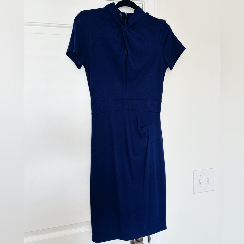 Homeyee Navy blue dress, high neck, size 6/medium